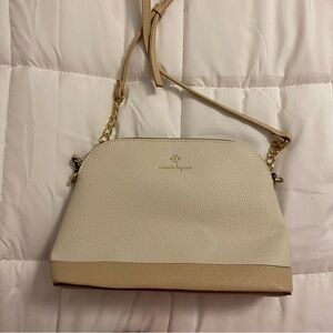 Nanette Lepore Beige and Tan Crossbody Purse